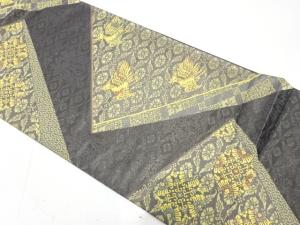 霜鳥忍　鳳凰に花更紗模様織り出し　袋帯